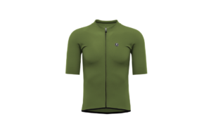 Jersey Manga Corta PISSEI Prima Pelle Verde militar